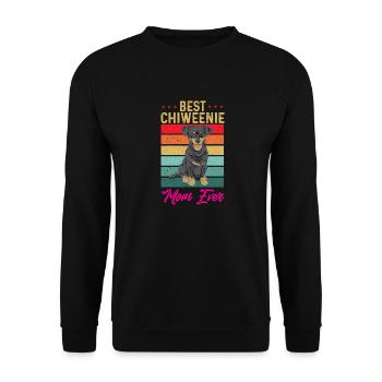 Chiweenie Chien - Sweat-shirt Unisexe - noir - Devant - Alina (178cm) & Michal (187cm)