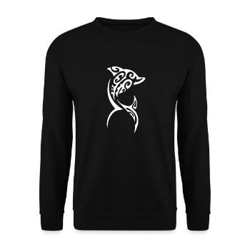 dauphin maori7 blanc - Sweat-shirt Unisexe - noir - Devant - Alina (178cm) & Michal (187cm)