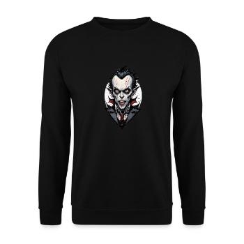 un vampire à grosse tête 2 - Sweat-shirt Unisexe - noir - Devant - Alina (178cm) & Michal (187cm)