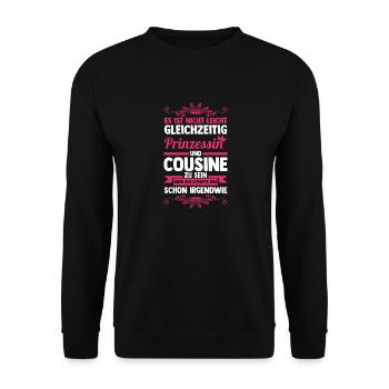 Cousinen Cousine - Unisex Pullover - Schwarz - Vorne - Alina (178cm) & Michal (187cm)