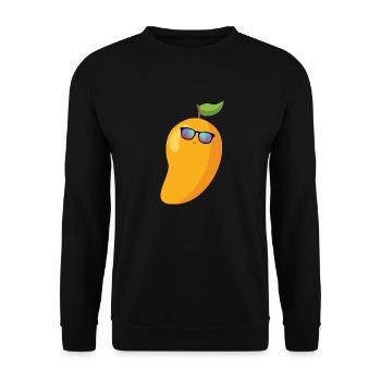 Mango Frucht Mango - Unisex Pullover - Schwarz - Vorne - Alina (178cm) & Michal (187cm)
