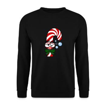 Drunken candy cane - Unisex Sweatshirt - black - Front - Alina (178cm) & Michal (187cm)