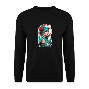 Indische Prinzessin - Aztek - Unisex Pullover - Schwarz - Vorne - Alina (178cm) & Michal (187cm)