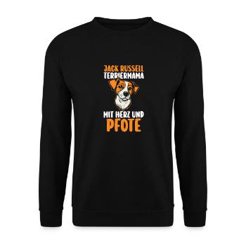 Hund Jacke Russell - Unisex Pullover - Schwarz - Vorne - Alina (178cm) & Michal (187cm)
