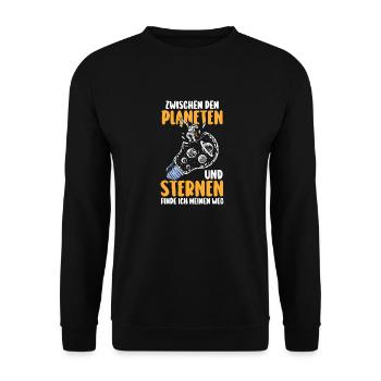 Astrologie Astrologe Astronaut Universum Weltraum - Unisex Pullover - Schwarz - Vorne - Alina (178cm) & Michal (187cm)