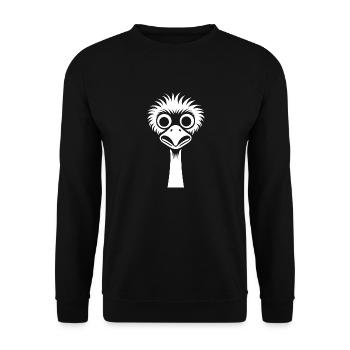 Strauß - Unisex Pullover - Schwarz - Vorne - Alina (178cm) & Michal (187cm)