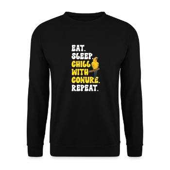 Parakeet, Parrot, Parakeet, Bird - Unisex Sweatshirt - black - Front - Alina (178cm) & Michal (187cm)