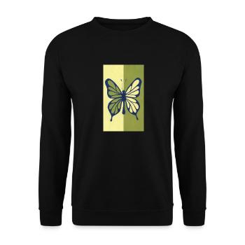 Summer Messenger Butterfly - Unisex Sweatshirt - black - Front - Alina (178cm) & Michal (187cm)