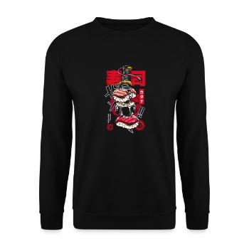 Japon katana sushis vintage - Sweat-shirt Unisexe - noir - Devant - Alina (178cm) & Michal (187cm)