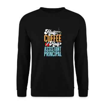 Deputy Principal - Unisex Sweatshirt - black - Front - Alina (178cm) & Michal (187cm)