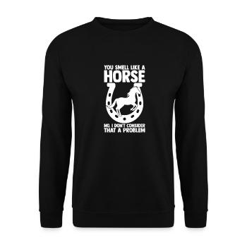 Pferdeliebhaber Reiten Reiten - Unisex Pullover - Schwarz - Vorne - Alina (178cm) & Michal (187cm)