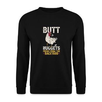 chicken breeder rooster hen backyard chickens - Unisex Sweatshirt - black - Front - Alina (178cm) & Michal (187cm)
