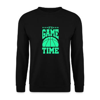 Son Gametime Basketball - Sweat-shirt Unisexe - noir - Devant - Alina (178cm) & Michal (187cm)