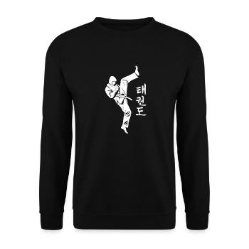 Taekwondo - Unisex Sweatshirt - black - Front - Alina (178cm) & Michal (187cm)