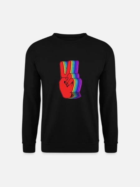 Sign language sign ASL deaf - Unisex Sweatshirt - black