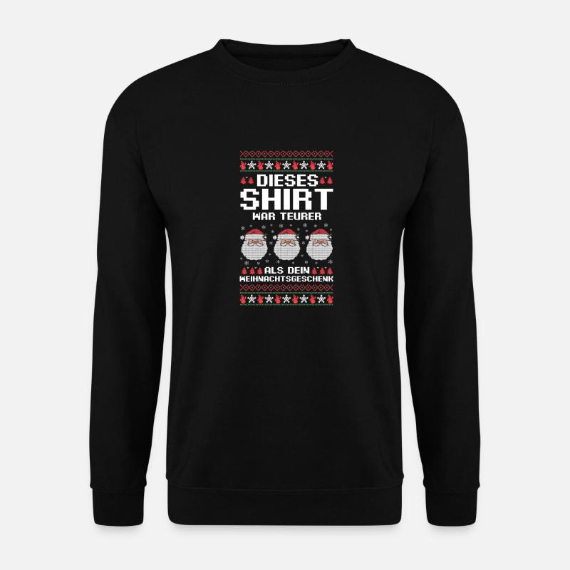 Weihnachtsmann Weihnachtsfest Ugly Christmas - Unisex Pullover - Schwarz
