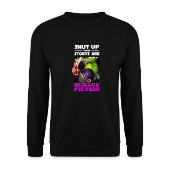 Dicton de science-fiction - Sweat-shirt Unisexe - noir - Devant - Alina (178cm) & Michal (187cm)