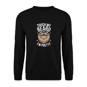 Bart Schnurrbart Bärtige Männer - Unisex Pullover - Schwarz - Vorne - Alina (178cm) & Michal (187cm)