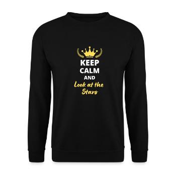 “Keep Calm and Look at the Stars” - Rêver - Sweat-shirt Unisexe - noir - Devant - Alina (178cm) & Michal (187cm)