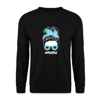 Eishockeyspieler Mama Mutter Eishockey - Unisex Pullover - Schwarz - Vorne - Alina (178cm) & Michal (187cm)