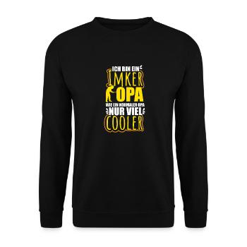 Imker Bienenzüchter Spruch Bienenliebhaber Imkerei - Unisex Pullover - Schwarz - Vorne - Alina (178cm) & Michal (187cm)