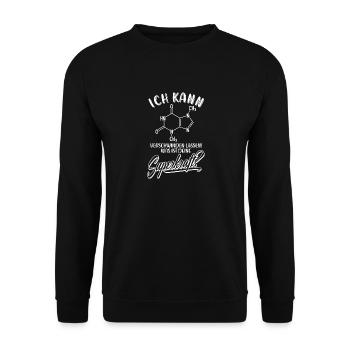 Schokolade Formel - Naschkatze Chemie Kakao - Unisex Pullover - Schwarz - Vorne - Alina (178cm) & Michal (187cm)