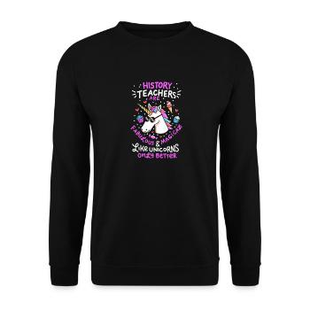 Professeur d’histoire École Histoire Professeur Cadeau - Sweat-shirt Unisexe - noir - Devant - Alina (178cm) & Michal (187cm)