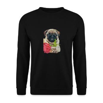AMOUR - Sweat-shirt Unisexe - noir - Devant - Alina (178cm) & Michal (187cm)