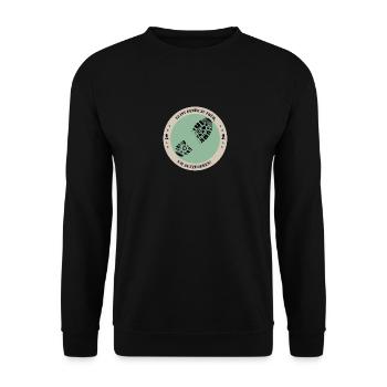 Es ist immer zu früh, um aufzugeben - Unisex Pullover - Schwarz - Vorne - Alina (178cm) & Michal (187cm)