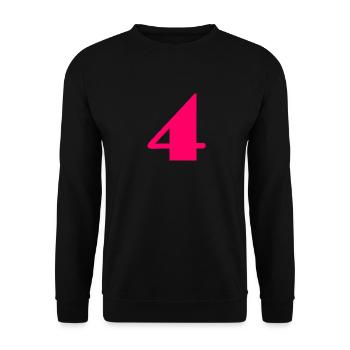 4 ANS,4e ANNIVERSAIRE,ANNIVERSAIRE 4 ANS,4 - Sweat-shirt Unisexe - noir - Devant - Alina (178cm) & Michal (187cm)