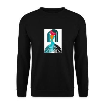 verseau abstrait - Sweat-shirt Unisexe - noir - Devant - Alina (178cm) & Michal (187cm)