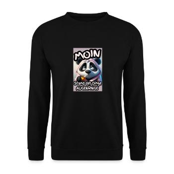 Augenringe am Morgen - Unisex Pullover - Schwarz - Vorne - Alina (178cm) & Michal (187cm)