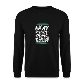 Orthophoniste Orthophonie Orthophonie - Sweat-shirt Unisexe - noir - Devant - Alina (178cm) & Michal (187cm)