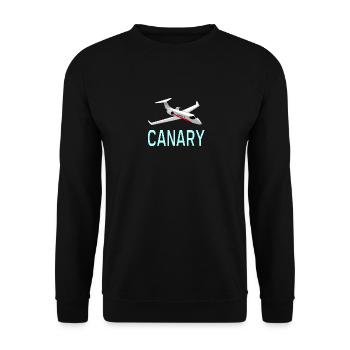 Aviation Canary Jet - Unisex Sweatshirt - black - Front - Alina (178cm) & Michal (187cm)