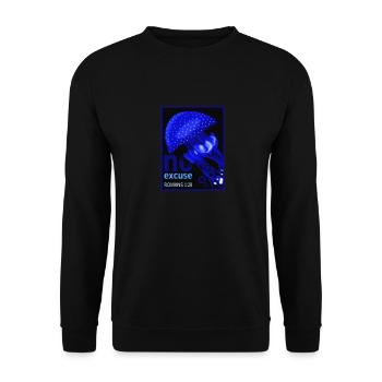Qualle - no excuse - Unisex Pullover - Schwarz - Vorne - Alina (178cm) & Michal (187cm)