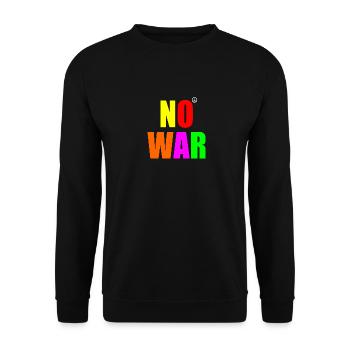 No war - Unisex Sweatshirt - black - Front - Alina (178cm) & Michal (187cm)