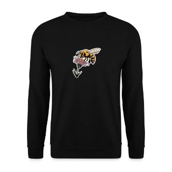 Bee - Sweat-shirt Unisexe - noir - Devant - Alina (178cm) & Michal (187cm)