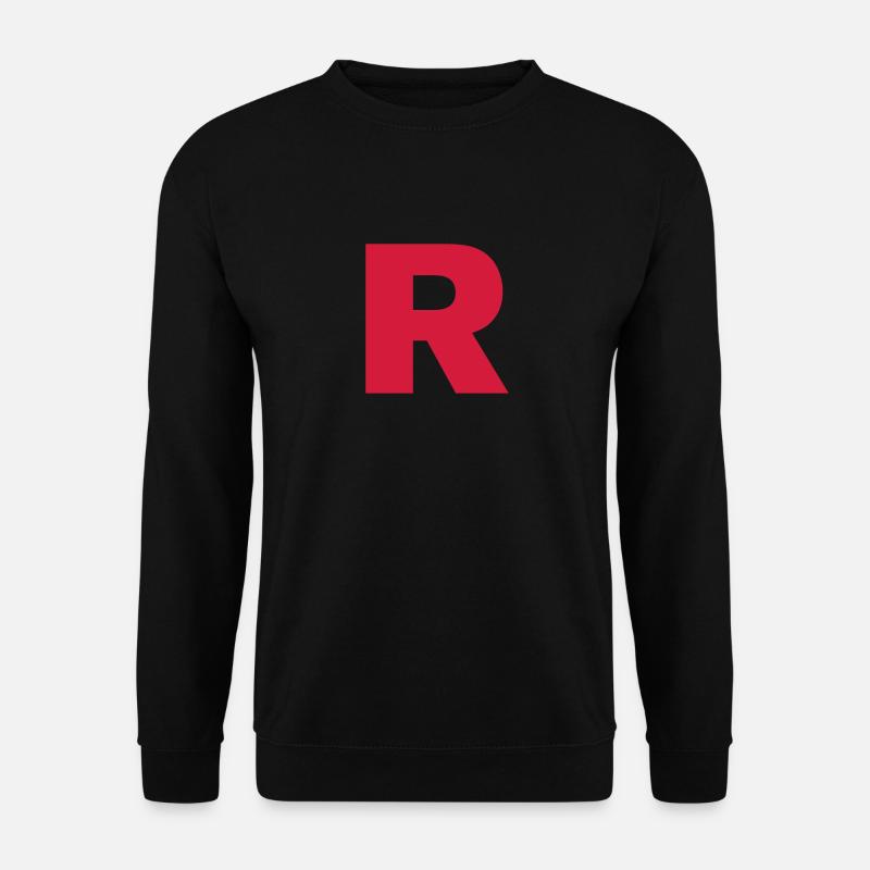 Rocket Revolution, R, Team, Retro, Buchstabe, Rock - Unisex Pullover - Schwarz