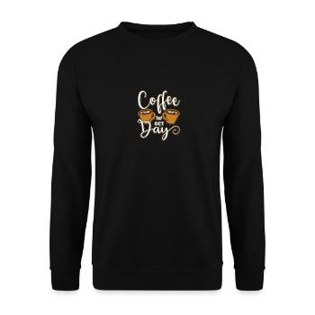 Coffee day - Unisex Sweatshirt - black - Front - Alina (178cm) & Michal (187cm)