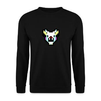 Pixel Hase - Unisex Pullover - Schwarz - Vorne - Alina (178cm) & Michal (187cm)
