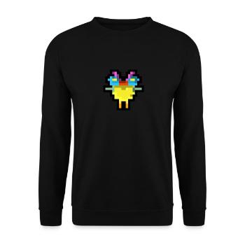 Pixel Bird - Unisex Pullover - Schwarz - Vorne - Alina (178cm) & Michal (187cm)