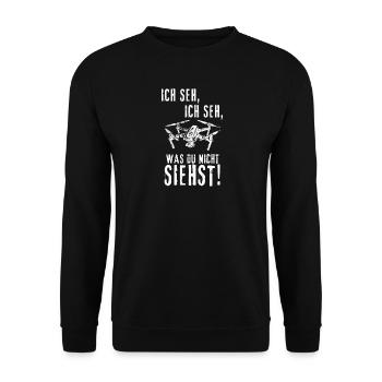 Ich Seh, Ich Seh, ... - Unisex Pullover - Schwarz - Vorne - Alina (178cm) & Michal (187cm)