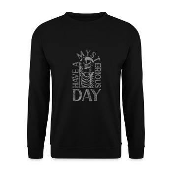 Chasseur de fantômes professionnel drôle jour mystérieux - Sweat-shirt Unisexe - noir - Devant - Alina (178cm) & Michal (187cm)