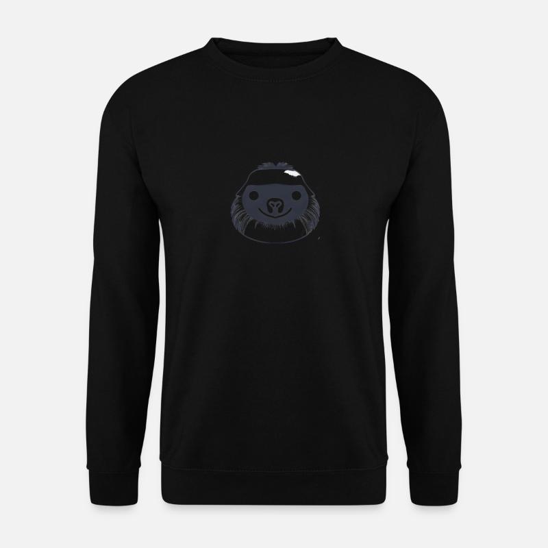 Gemütliches Faultier Gesicht - Unisex Pullover - Schwarz