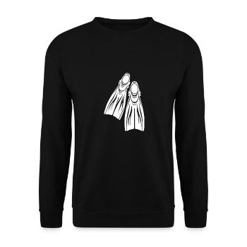 Apparatus Fins Diver Tattoo Logo Style - Unisex Sweatshirt - black - Front - Alina (178cm) & Michal (187cm)