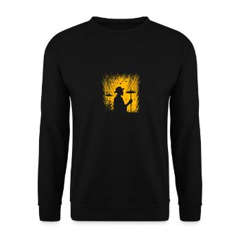Bird Feeding - Unisex Sweatshirt - black - Front - Alina (178cm) & Michal (187cm)