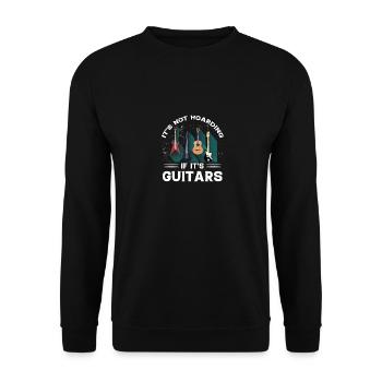 Ce n’est pas de la thésaurisation si ce sont des guitares - Sweat-shirt Unisexe - noir - Devant - Alina (178cm) & Michal (187cm)