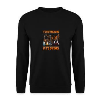 Ce n’est pas de la thésaurisation si ce sont des guitares - Sweat-shirt Unisexe - noir - Devant - Alina (178cm) & Michal (187cm)