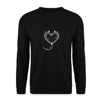 Lapin de Pâques Infirmière - Sweat-shirt Unisexe - noir - Devant - Alina (178cm) & Michal (187cm)