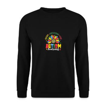 Bewusstsein für Autismus - Unisex Pullover - Schwarz - Vorne - Alina (178cm) & Michal (187cm)